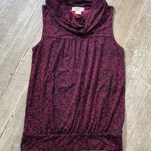 Michael Kors Pink & Black Sleeveless Top